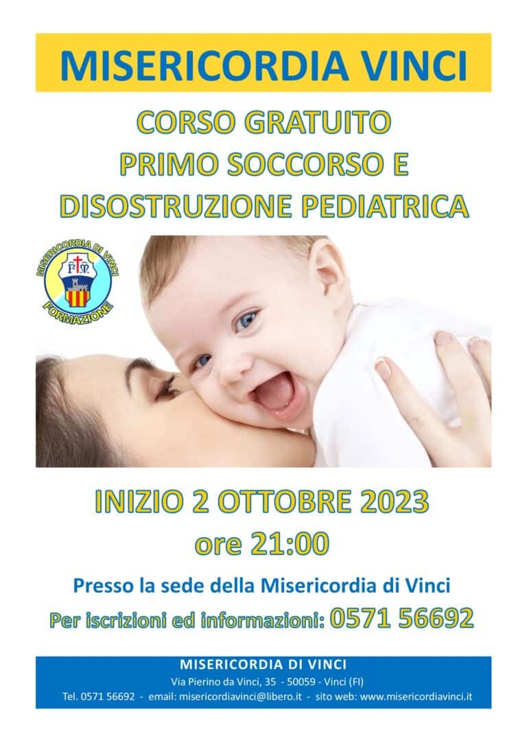 CORSO PRIMO SOCCORSO E DISOSTRUZIONE PEDIATRICA