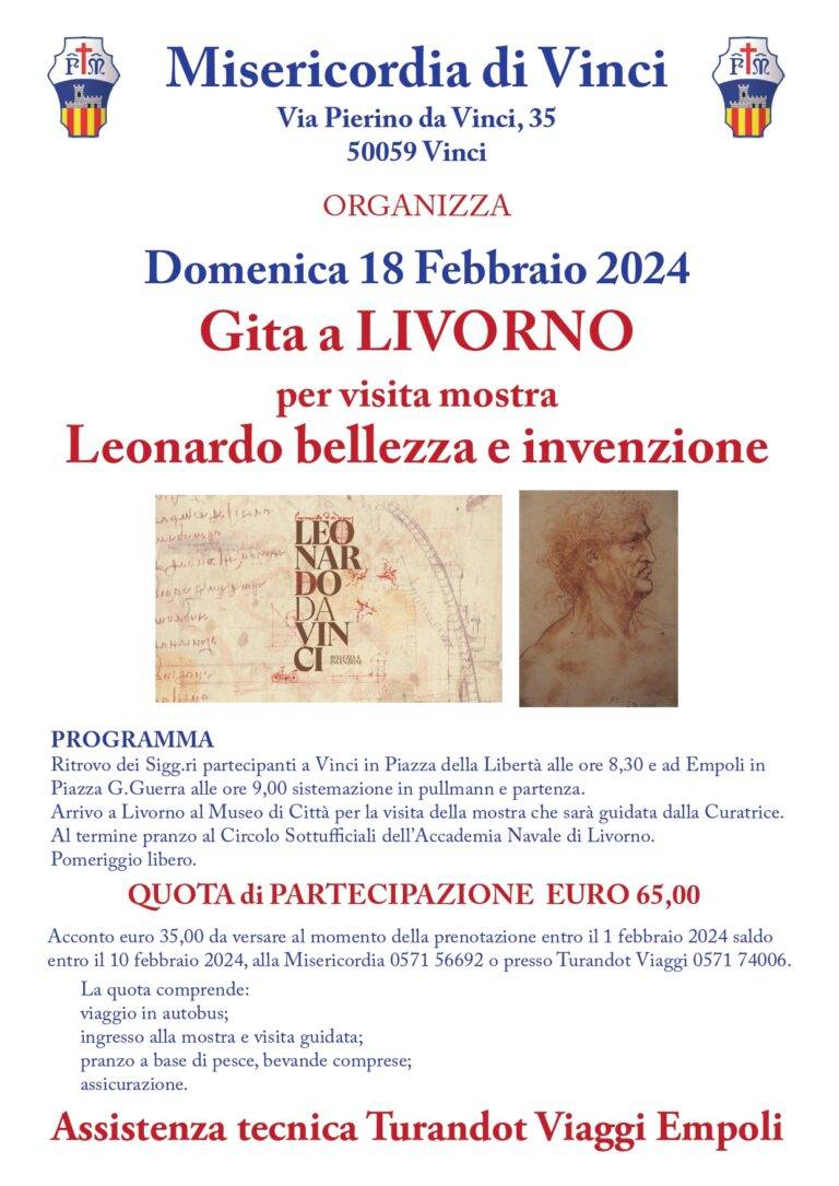 Gita a Livorno domenica 18 febbraio 2024