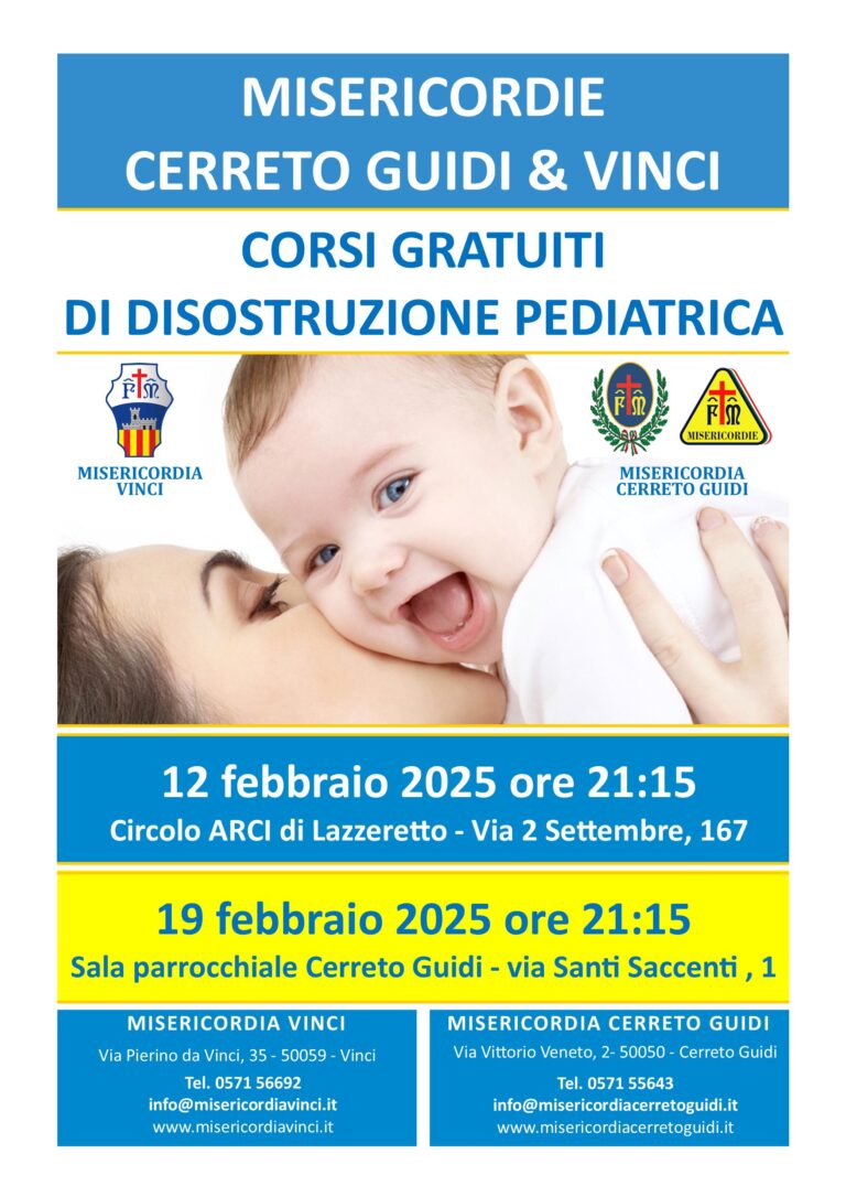 Corsi gratuiti di disostruzione pediatrica